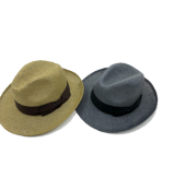 CAPPELLO UOMO STILE BORSALINO CON NASTRO